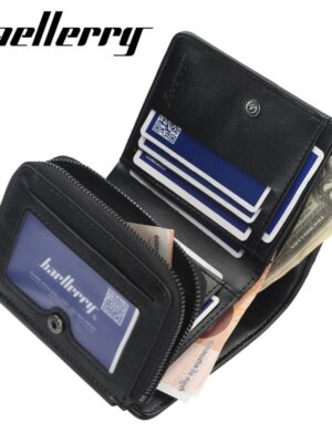 New Famous Brand Men wallet With Coin Bag Zipper